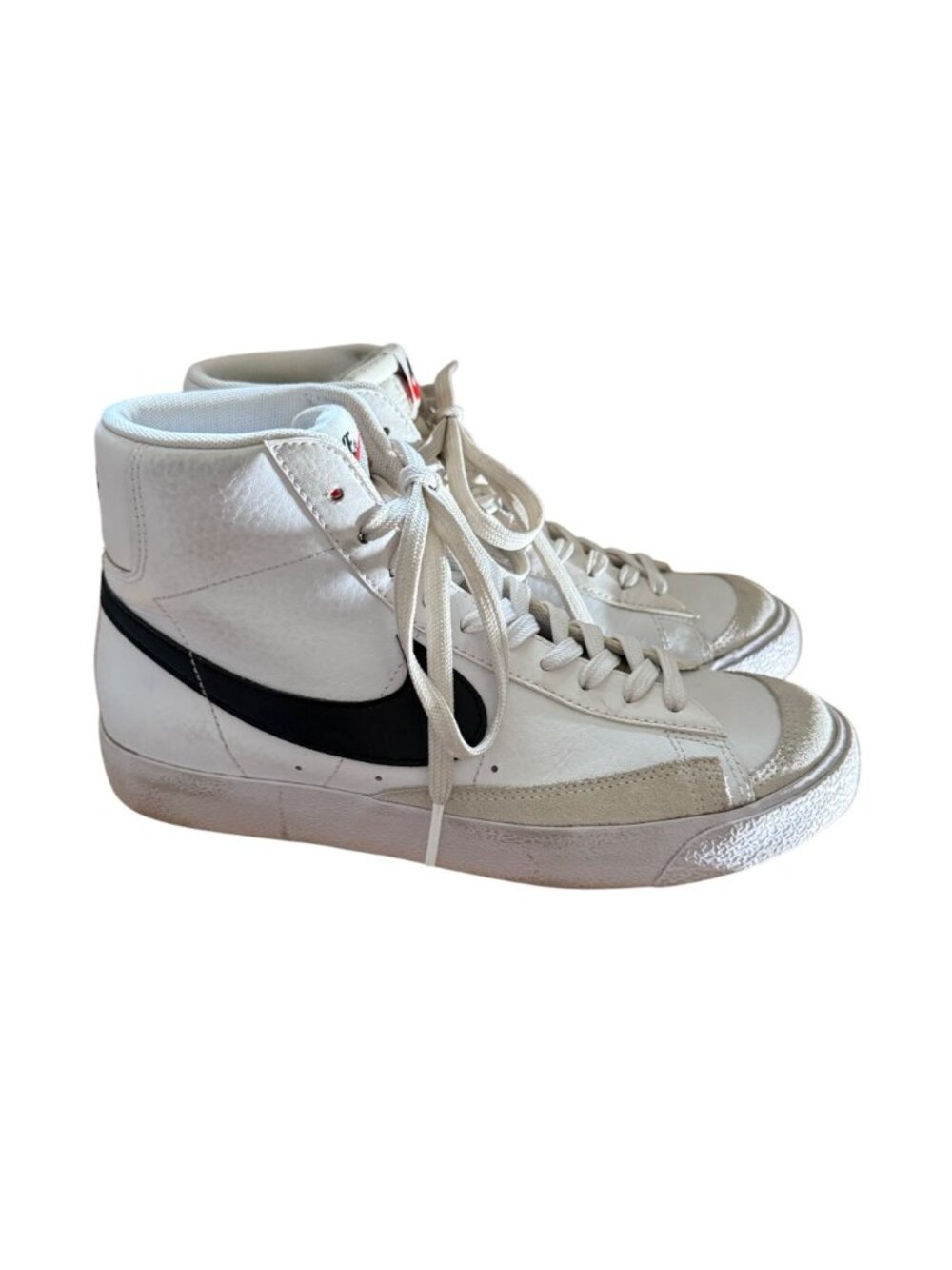 Nike Youth Size 7Y White Black Blazer Mid '77 Suede Leather Retro Sneakers Shoes - Picture 2 of 16